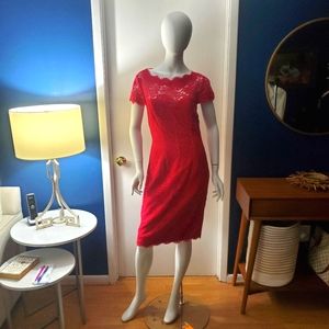 Monique Lhullier open back lace overlay dress sz.8